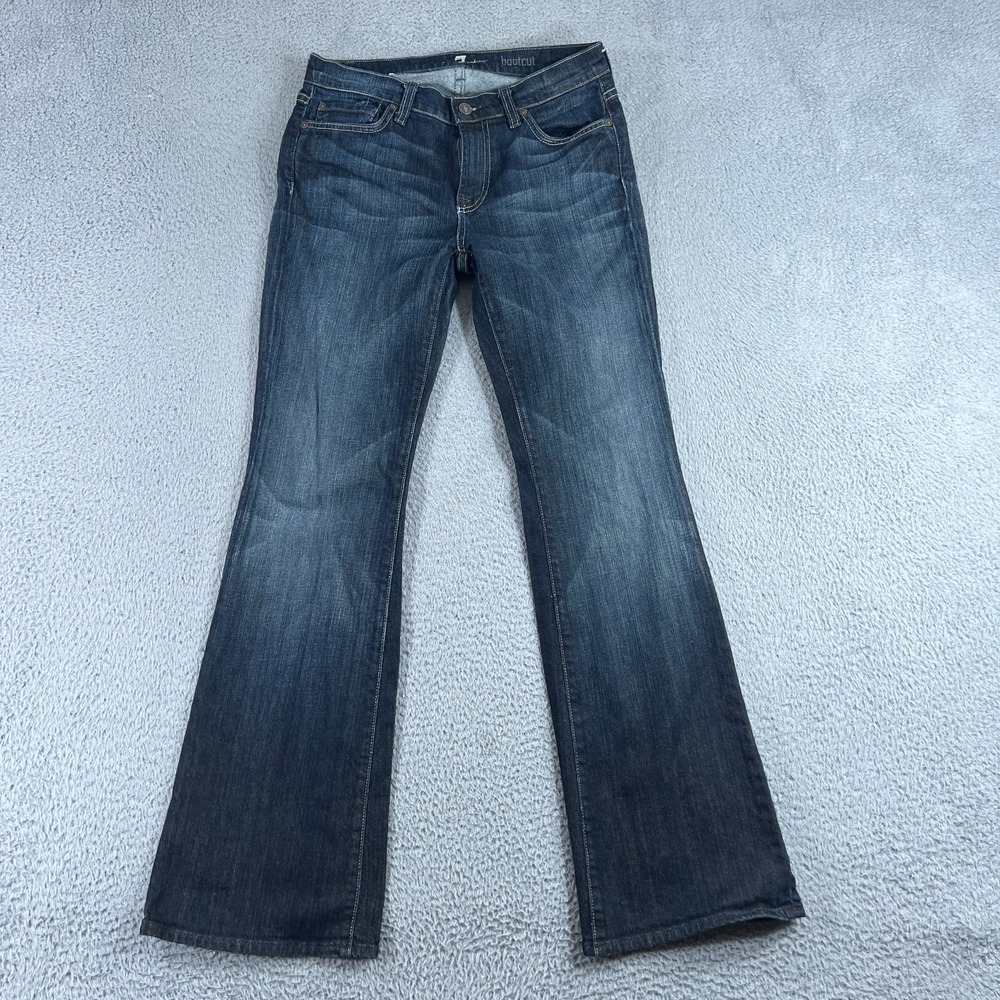 Seven 7 For All Mankind Jeans Sz 29 Blue Denim Bootcut Med Rise